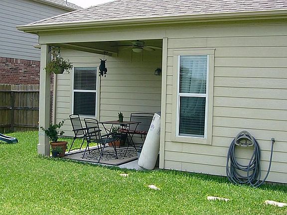 A covered patio for cook outs and entertaining.  Back yard with room for the kiddo's and the pet....and room for a pool!  One of the larges lots on the street.