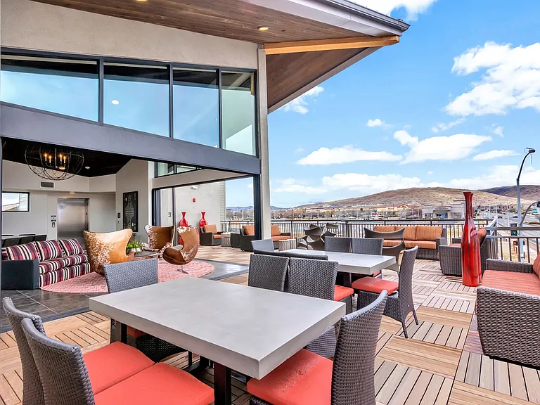 Outdoor lounge area