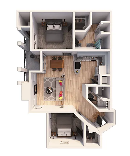 Floor plan Residence 7 Upgraded