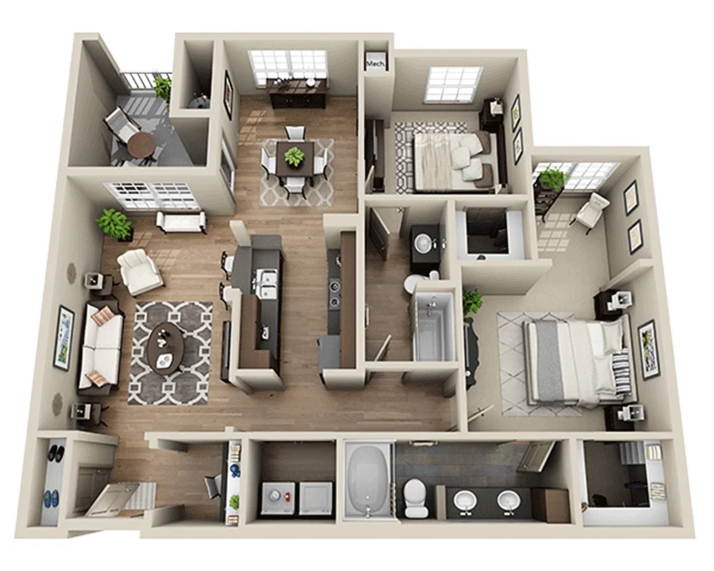 Floor plan Plan K (B2C)