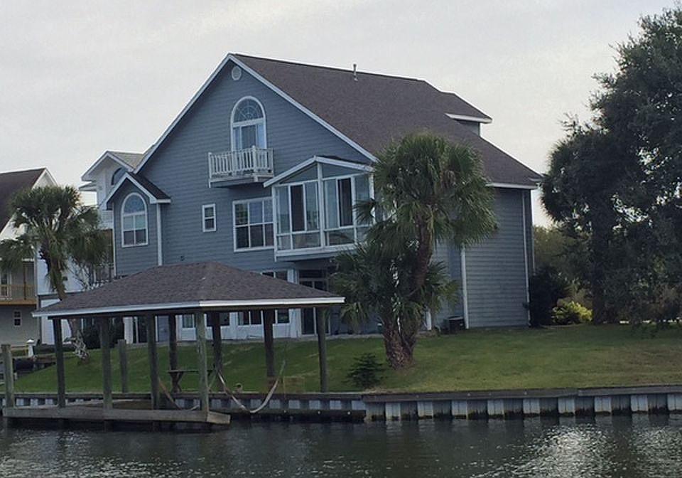 Back view with boat lift