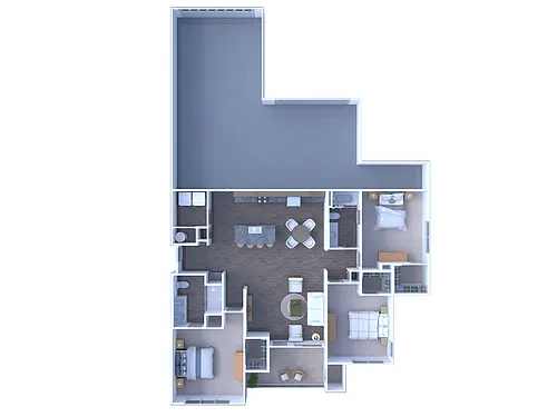 Floor plan C1.2 with 2-stall Garage