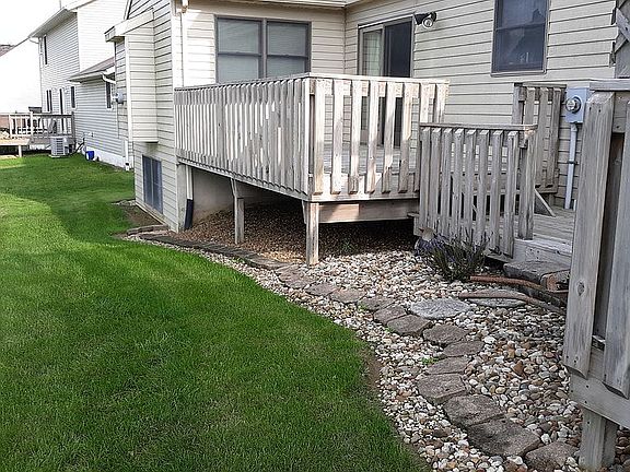 Two decks. One for hot tub.