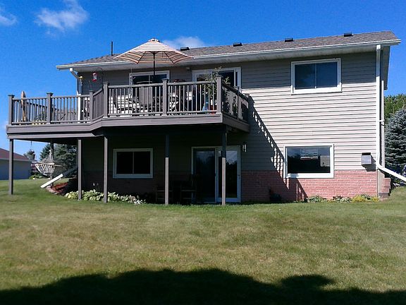 Lakeside of wrap around deck