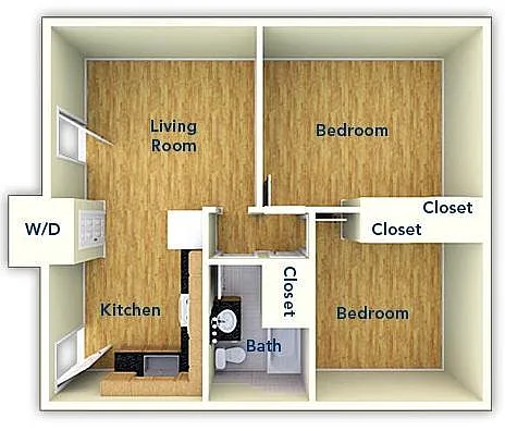 Floor plan Two Bedroom