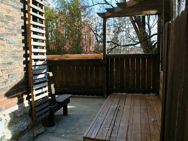 Small deck and pergola.