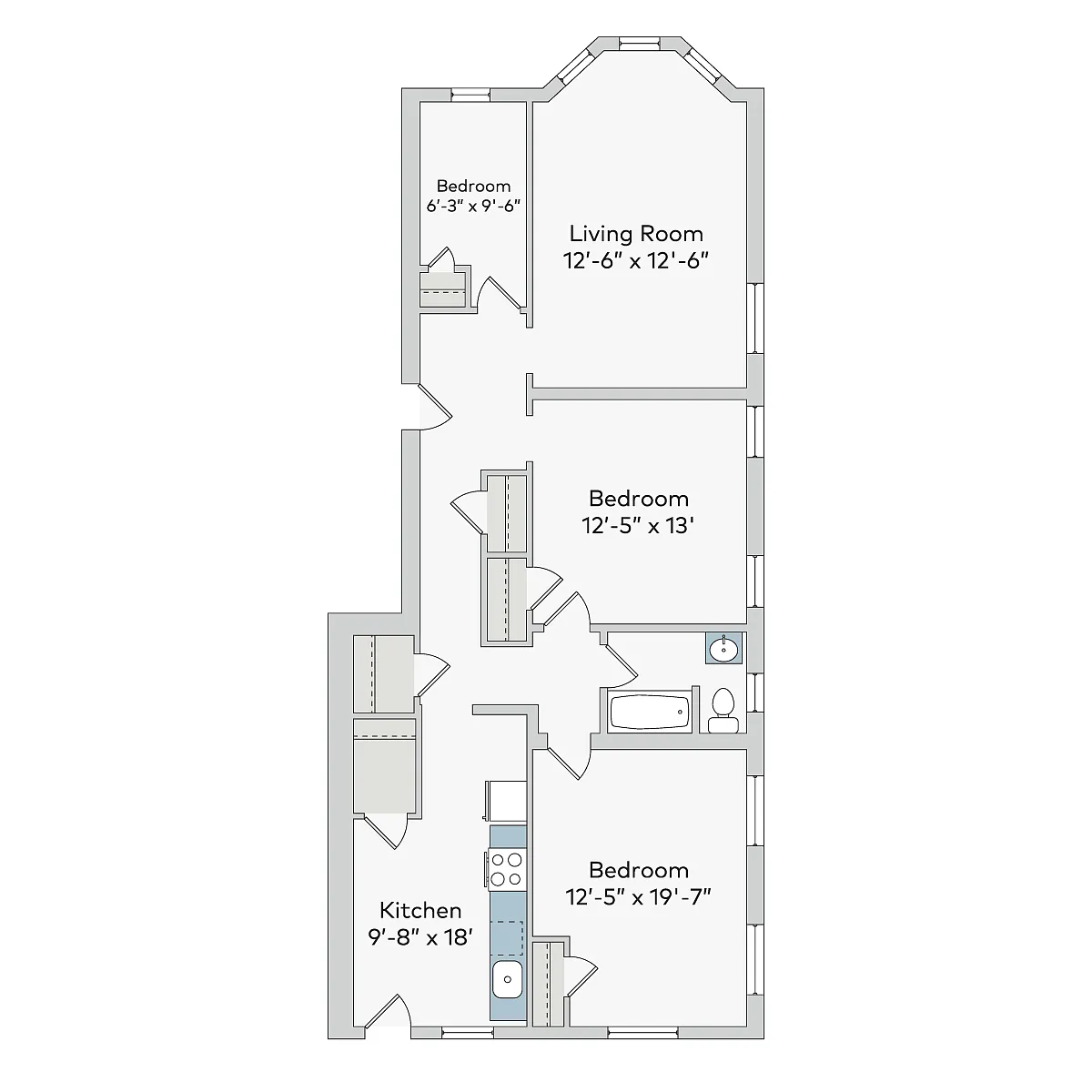 Floor plan van-2bg