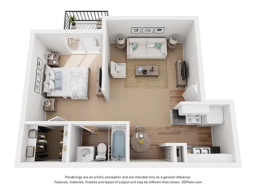 Floor plan 1 Bedroom