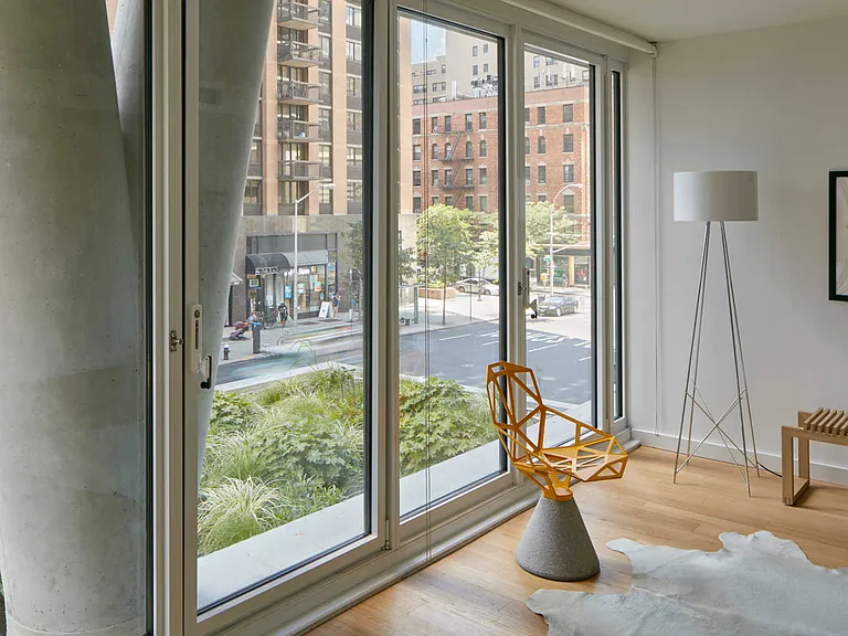 Living Room with View of Garden Terrace