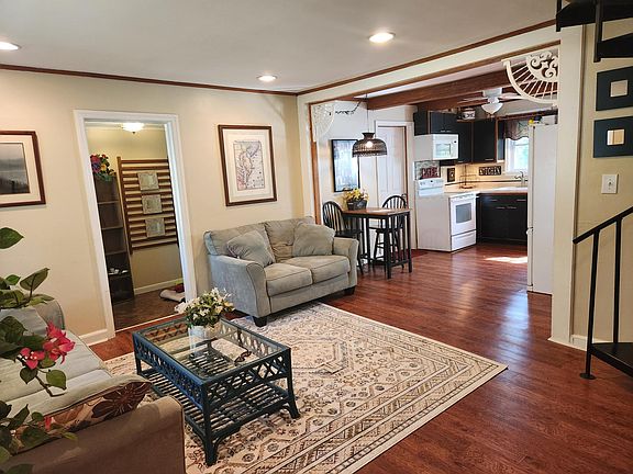 living room open to kitchen