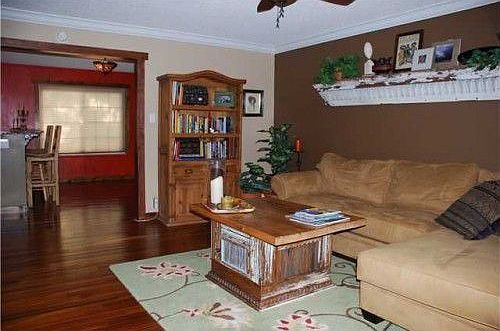 Looking into dining or office area