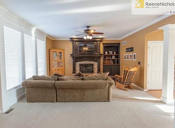 Great Room with Fireplace & Built in