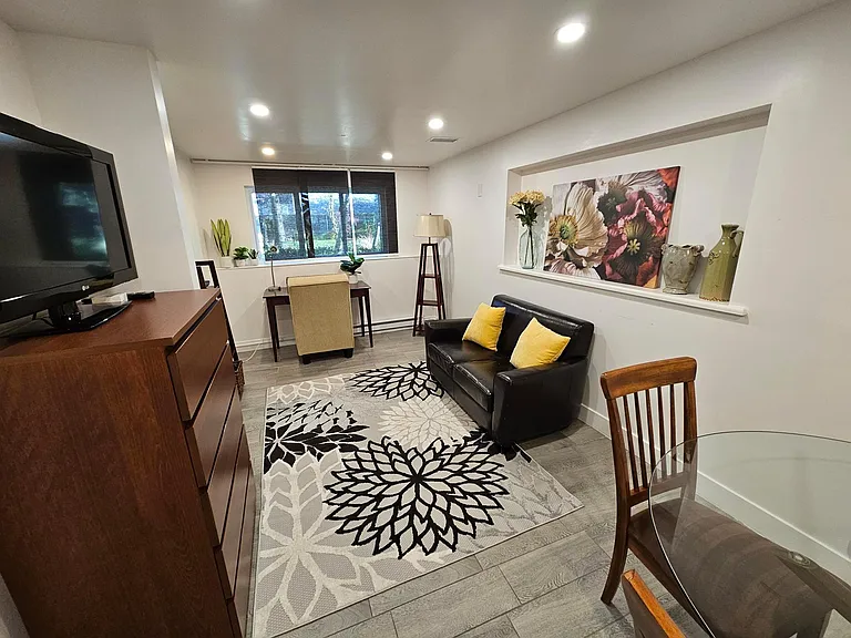 Living and dining room area.