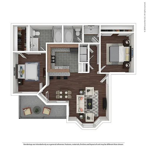Floor plan Two Bedroom