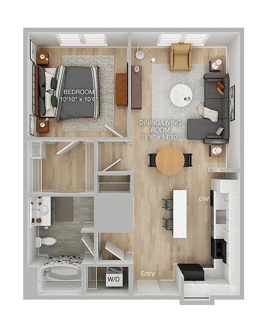 Floor plan One Bedroom