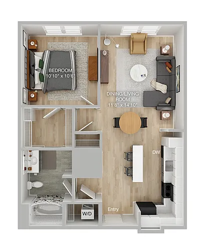Floor plan One Bedroom