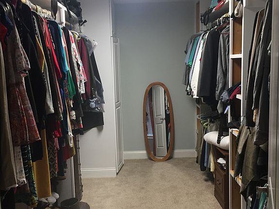 Walk in closet in master