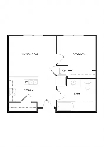 Floor plan Frederick 1F 1x1