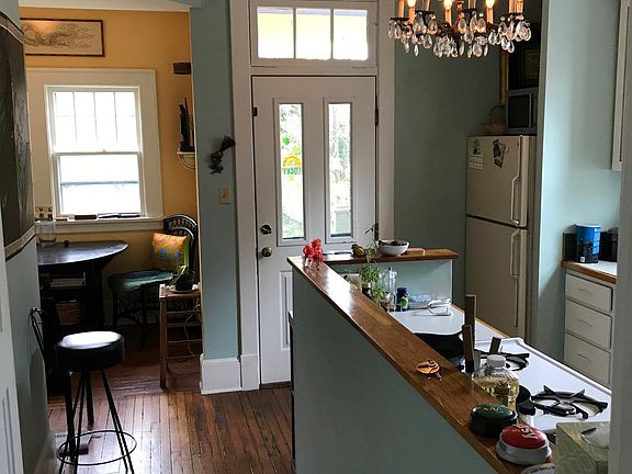 Entry into the main floor kitchen and dining rooms.