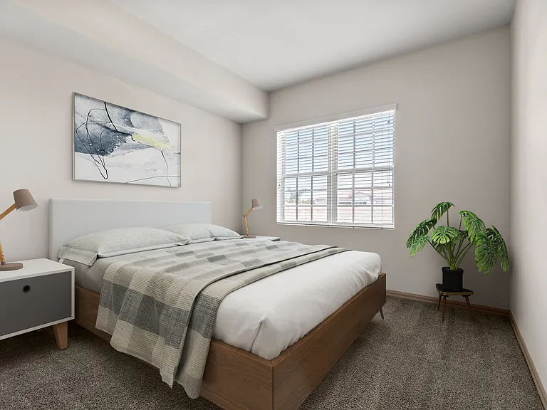 Retreat to a bedroom built for relaxation.