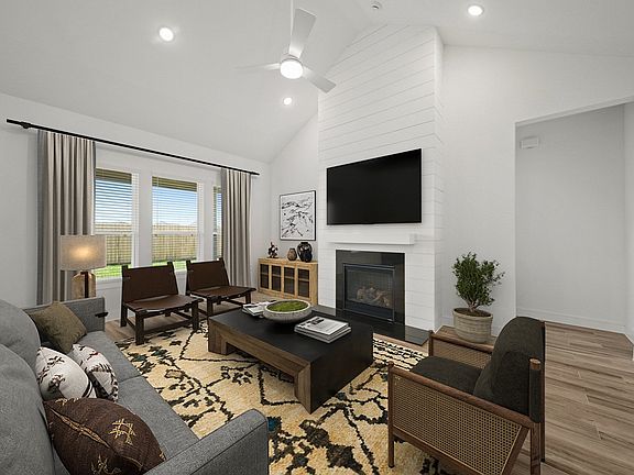 Great room with fireplace