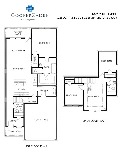 Floor plan 4 Bedrooms and 2 bathrooms