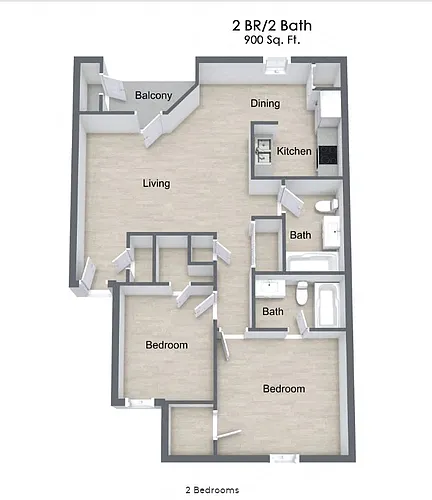 Floor plan 2 Bedroom