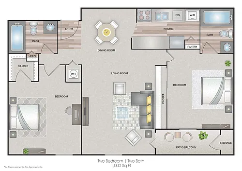 Floor plan Two Bedroom