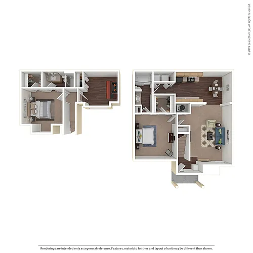 Floor plan 2x2 Townhouse