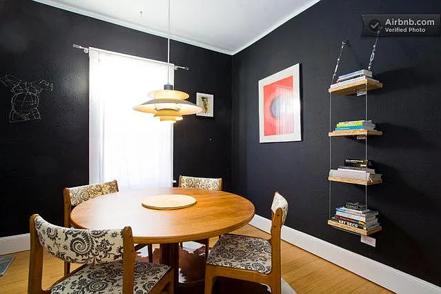 Dining room / Flex room. Now painted light grey.