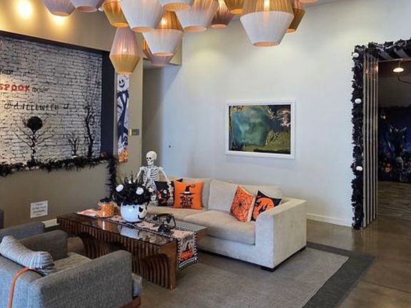 Lobby during Halloween