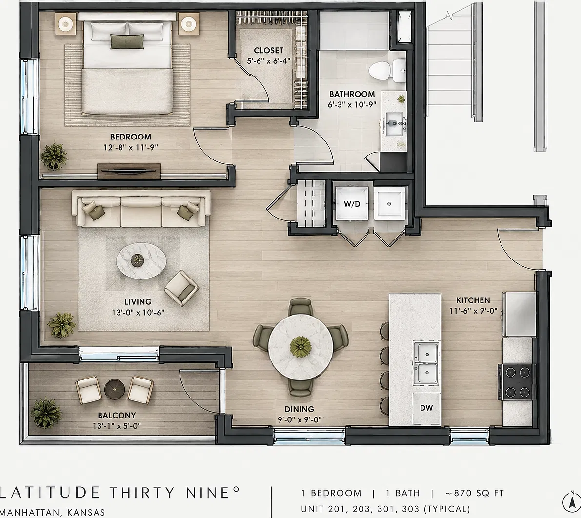 1 bed, 870 sqft, $1,800 — Photo 2