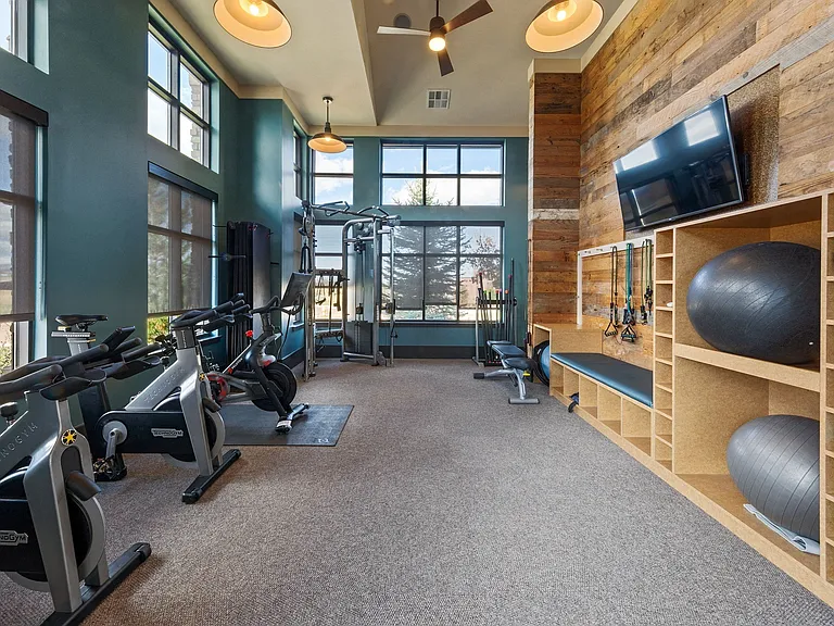 Fitness center with a variety of equipment and cardio machines