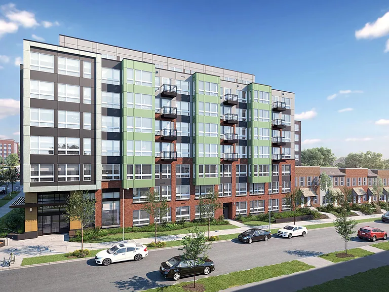 Select apartment homes feature private balconies with city views.