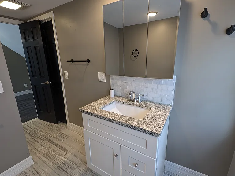 Vanity with medicine cabinet
