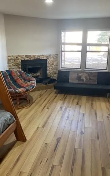 Bedroom 3 living area with fireplace