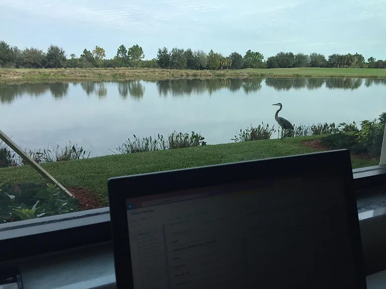 Work Desk in Master WIndow. View of Preserve