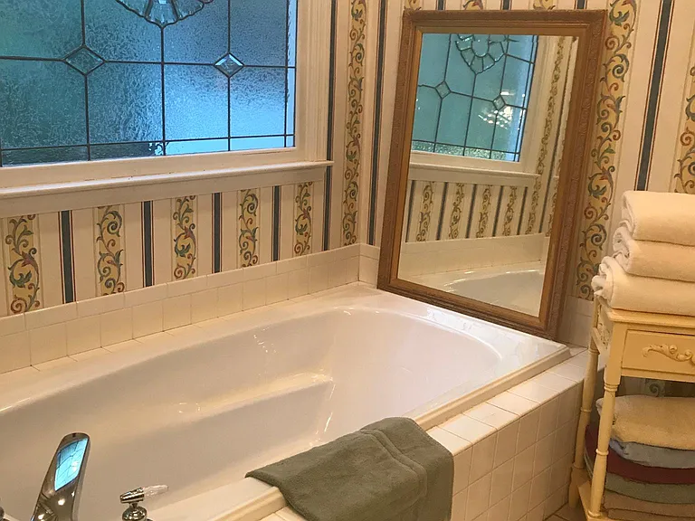 Garden tub and separate shower in master bath