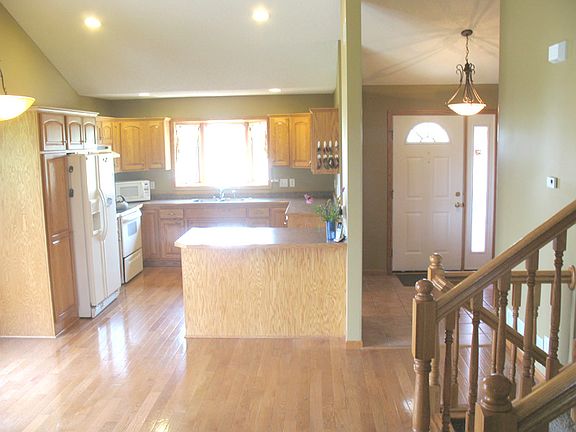 Kitchen, foyer, dining room