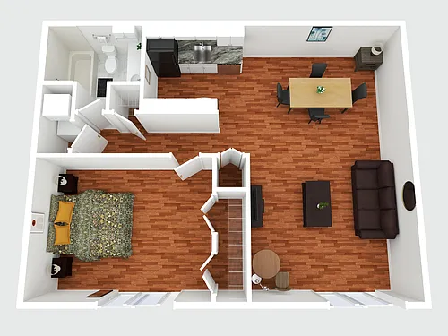 Floor plan One Bed One Bath