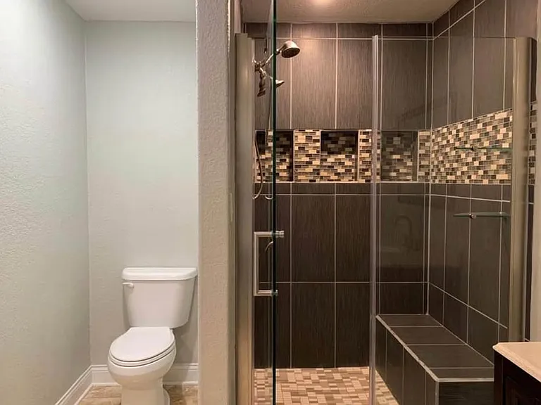 One of the bathrooms
