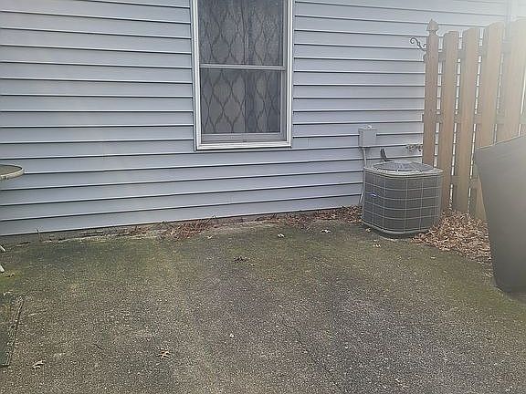 Patio w new ac condenser