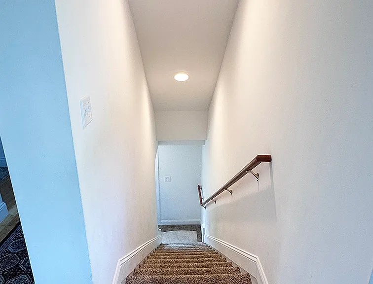 stairs from main floor to entry.