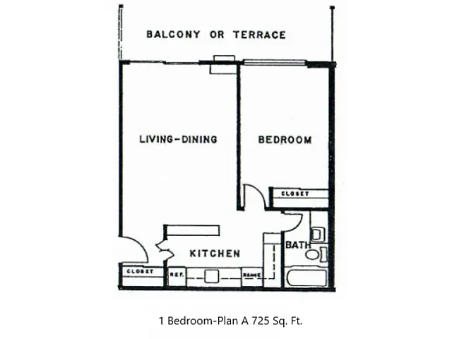 Floor plan 1x1A