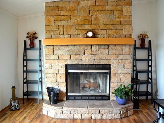 Beautiful Wood Burning Fireplace