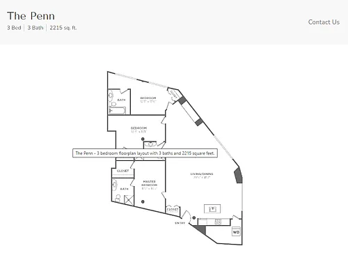 Floor plan The Penn
