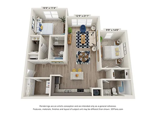 Floor plan 2BR-B