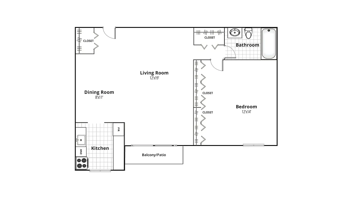 Floor plan One Bedroom