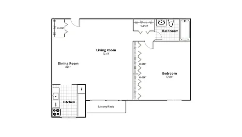 Floor plan One Bedroom