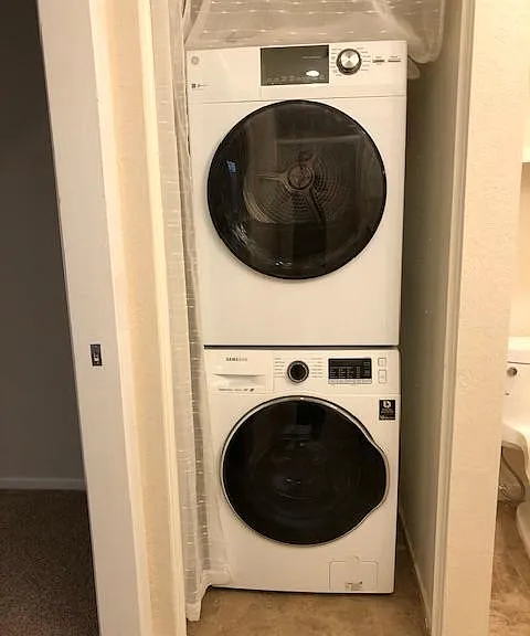 Stackable Washer and New Dryer